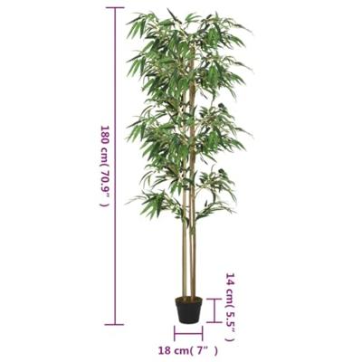 VidaXL Kunstplant bamboe 1216 bladeren 180 cm groen