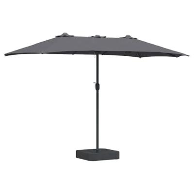 Tuinparasol Antraciet 385 x 209 x 244 cm Stof