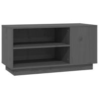 Tv-meubel 80x35x40,5 cm massief grenenhout grijs - thumbnail