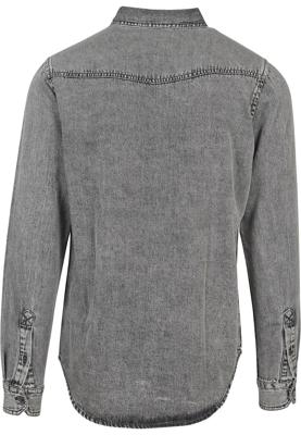 Urban Classics / overhemd Denim Pocket in grijs