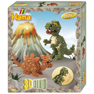 Hama midi strijkkralenset - 3d dino, 2500st. Hama midi strijkkralenset - 3d dino, 2500st.