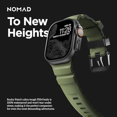 Nomad Rocky Point horlogeband / zwarte hardware 45/46/49mm - Forest