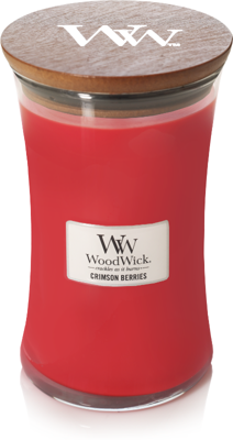 WoodwWick crimson berries large candle