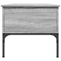 Salontafel 100x50x45 cm bewerkt hout en metaal grijs sonoma - thumbnail