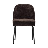 Woood Vogue eetkamerstoel chenille donkerbruin - thumbnail