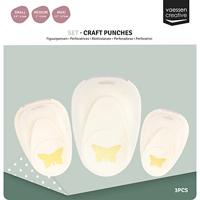 Vaessen Creative • figuurpons set vlinders 3st. - thumbnail