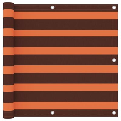 VidaXL Balkonscherm 90x500 cm oxford stof oranje en bruin