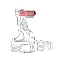 StealthMounts TM-MW18-RED-4 Machinehouder voor Milwaukee M18 | Rood | 4-pack - TM-MW18-RED-4 - thumbnail