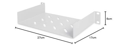 Digitus DN-10 TRAY-1 10 inch Vast inbouw Grijs-wit (RAL 7035)