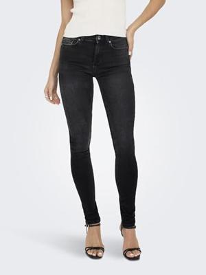 Only Onlblush Mid Sk Dnm Rea1099 Noos 15225846 Skinny Fit Black Denim Rea1099