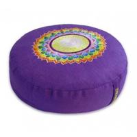 Meditatiekussen 7e chakra geborduurd - 33x17 cm - thumbnail
