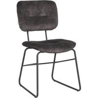 LABEL51 Eetkamerstoel 'Dez', Velvet, kleur Antraciet - thumbnail