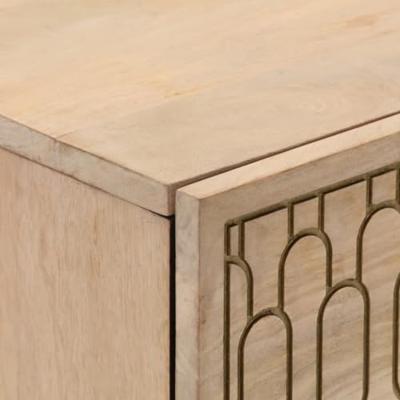 Bijzetkasten 2 st 60x33x75 cm massief mangohout