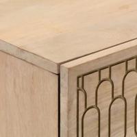 Bijzetkasten 2 st 60x33x75 cm massief mangohout - thumbnail