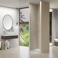 Van Rijn Products ST01 Nisdeur - 90x200cm - helder clearglas - dikte 8mm - incl. dichtingen - zwart ST01LP10090ZW - thumbnail