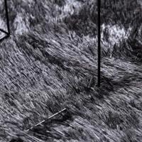 Hoogpolig vloerkleed NAVARRA 200x200 cm polyester donkergrijs - thumbnail