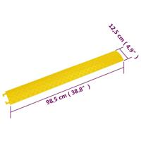 VidaXL Kabelbeschermers drempel 4 st 98,5 cm geel - thumbnail