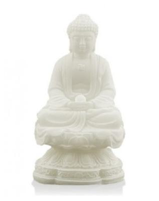 Sneeuwkwarts Beeldje Rulai Boeddha Zittend (11 cm)