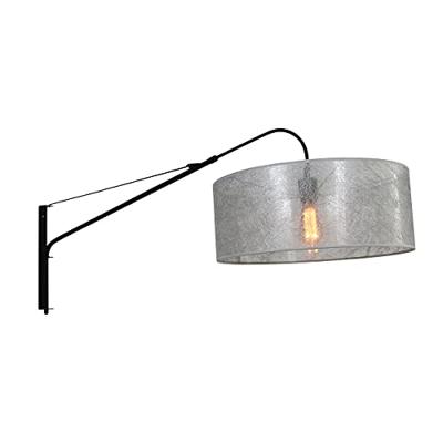 Steinhauer Wand LeeslampGramineus zwart met sizoflor lampenkap - 9322ZW