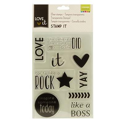 Vaessen Creative • love it clear stamps engelse teksten 9st.