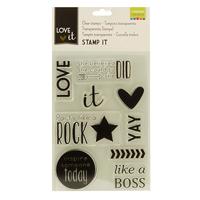 Vaessen Creative • love it clear stamps engelse teksten 9st. - thumbnail