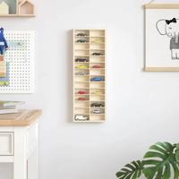 Display Case met opslag Bruin 21 x 4,5 x 59 cm Bewerkt hout - thumbnail