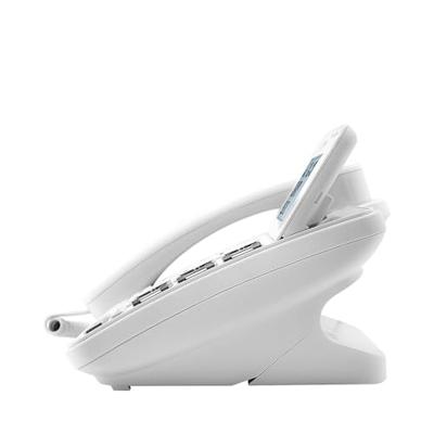 Geemarc CL595 Vaste seniorentelefoon Antwoordapparaat, Handsfree, Optisch belsignaal, Compatibel voor hoorapparatuur, Incl. noodoproep, Met basis Wit