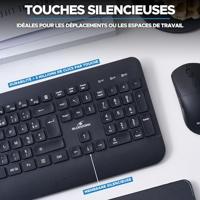 Draadloos toetsenbord - Ergonomische verzonken toetsen - BLUESTORK - Office R2 - AZERTY - thumbnail