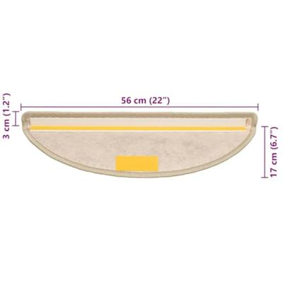 VidaXL Trapmatten zelfklevend 15 st sisal-look 56x17x3 cm lichtgroen - thumbnail