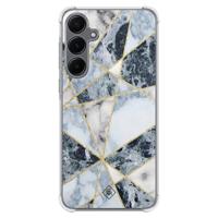 Samsung Galaxy A55 shockproof hoesje - Marmer blauw - thumbnail