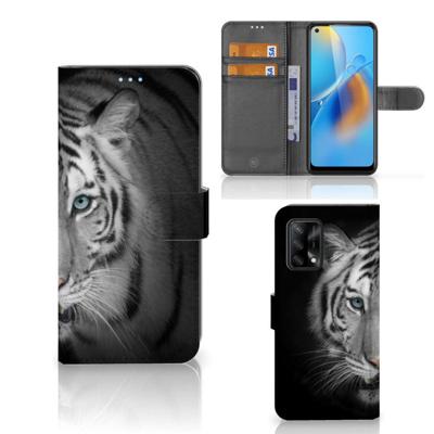 OPPO A74 4G | Telefoonhoesje | Met pasjeshouder | Tijger