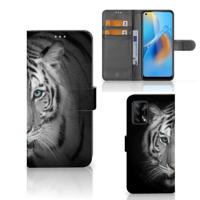 OPPO A74 4G | Telefoonhoesje | Met pasjeshouder | Tijger - thumbnail