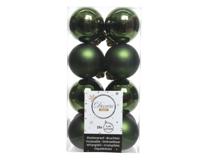 Kerstbal plastic glans mat dia 4 cm dennen groen Decoris - Decoris - thumbnail
