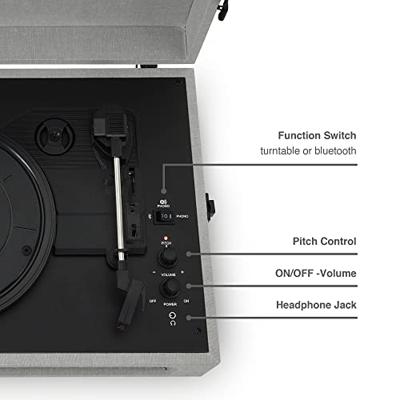 Giradischi Crosley Voyager (Cr8017A-Gy4 Grey)(3 Velocita',Wireless,Ricevitore