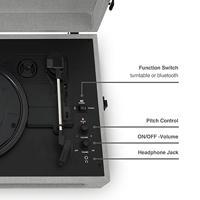 Crosley Voyager Portable Retro Platenspeler - Grijs - thumbnail