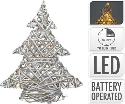 Boom led 40 cm grijs kerstversiering - Nampook