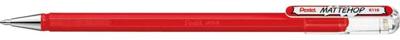 Gelschrijver pentel k110 mattehop m rood | 12 stuks