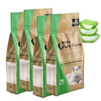 White pure paws bentoniet kattenbakvulling - Aloë Vera - 20L - thumbnail