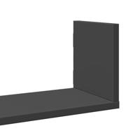 Wandschappen 3 st 58x18x18 cm bewerkt hout zwart - thumbnail