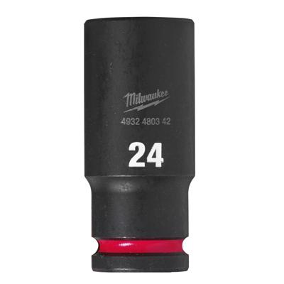 Milwaukee ShockWave™ Krachtdop 1/2" | lang | 24mm - 4932480342 Milwaukee ShockWave™ Krachtdop 1/2" | lang | 24mm - 4932480342