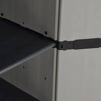 Tuinkast met 3 schappen 34x40x168 cm grijs en zwart - thumbnail