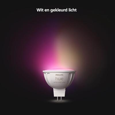Connected lamp - PHILIPS HUE - MR16 - Wit en gekleurd licht - Bluetooth compatibel - Werkt met app en stem Connected lamp - PHILIPS HUE - MR16 - Wit en gekleurd licht - Bluetooth compatibel - Werkt met app en stem