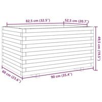 Plantenbak 90x60x49,5 cm geïmpregneerd grenenhout - thumbnail