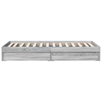 Bedframe met lades bewerkt hout grijs sonoma eiken 75x190 cm - thumbnail