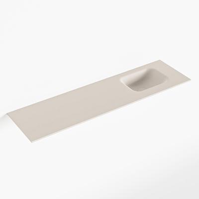 MONDIAZ LEX Linen solid surface inleg wastafel voor toiletmeubel 110cm. Positie wasbak rechts MONDIAZ LEX Linen solid surface inleg wastafel voor toiletmeubel 110cm. Positie wasbak rechts
