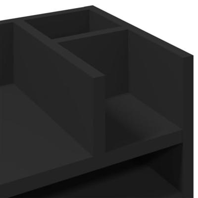 VidaXL Bureau organiser 44,5x24x25 cm bewerkt hout zwart