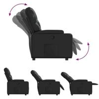 Fauteuil verstelbaar kunstleer zwart - thumbnail