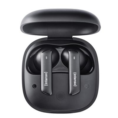 Intenso Buds Pro T500HAE schwarz In Ear oordopjes Bluetooth Zwart Noise Cancelling Waterafstotend Mobiele telefoon