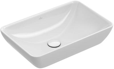 Villeroy & Boch Venticello semi inbouw opzetwastafel - zonder kraangat 55x36cm - met overloop ceramic + wit 411355r1