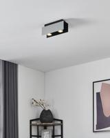 Eglo PlafondlampViserba 2-lichts wit en zwart - 97395 - thumbnail